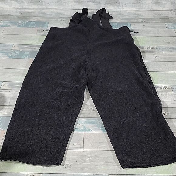 NCED Polartec Black Fleece Overalls sz Large Short - Picture 3 of 6